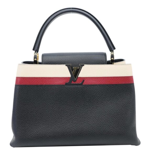 Louis Vuitton Capucines MM Taurillon Leather Satchel Bag Black - Picture 1 of 12